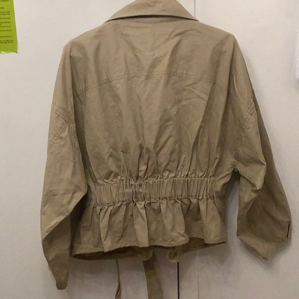 Anthropologie Mare Mare Utility Jacket Size Large Boho Crop Camel Color​​ - Picture 6 of 7